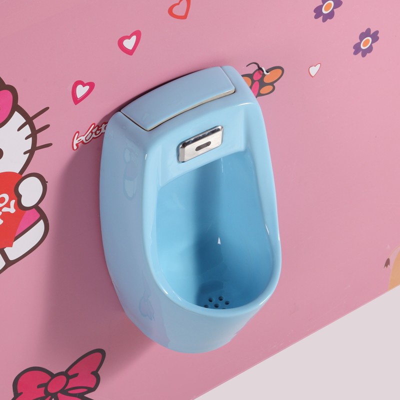 幼儿园陶瓷小便斗儿童彩色小便器小朋友自动感应小便池尿池尿斗