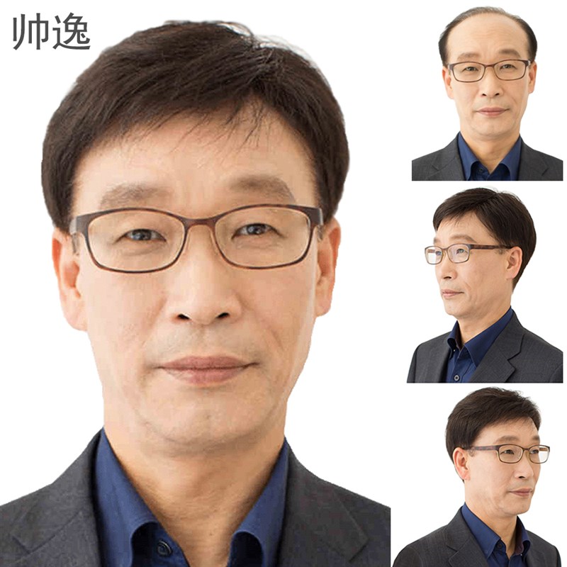 男假发 轻薄全手织假发套 头顶假发套 爸爸假发