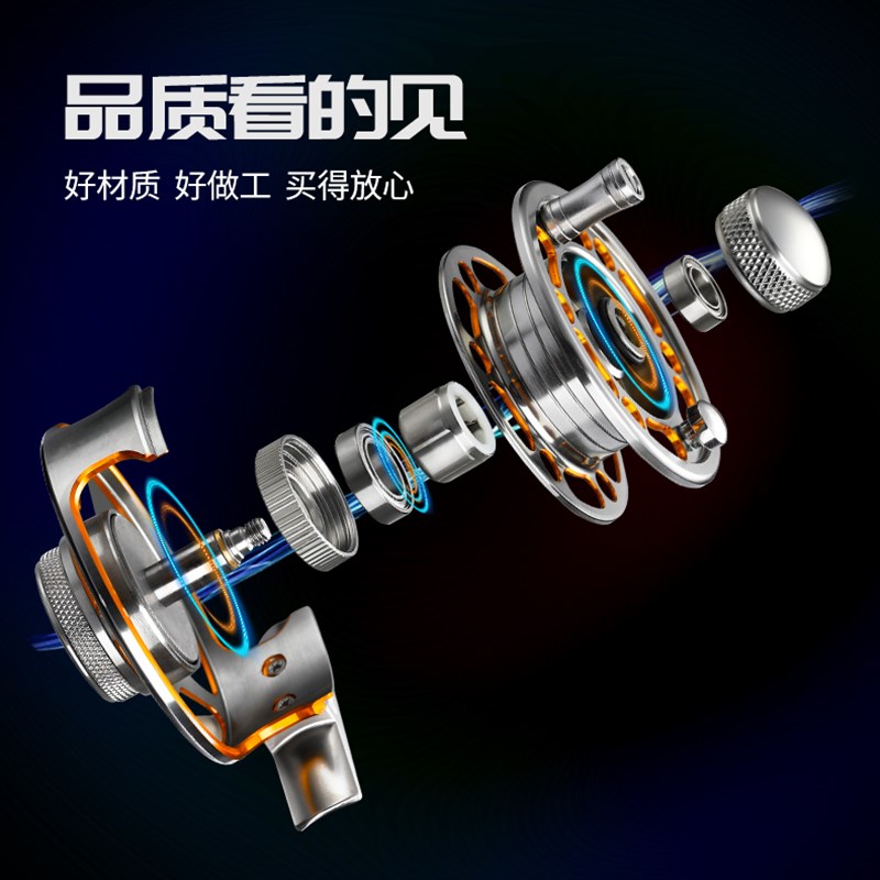 渔轮全金属前打轮倍速飞钓轮带泄力超轻筏钓伐竿轮矶竿钓冰钓鱼轮