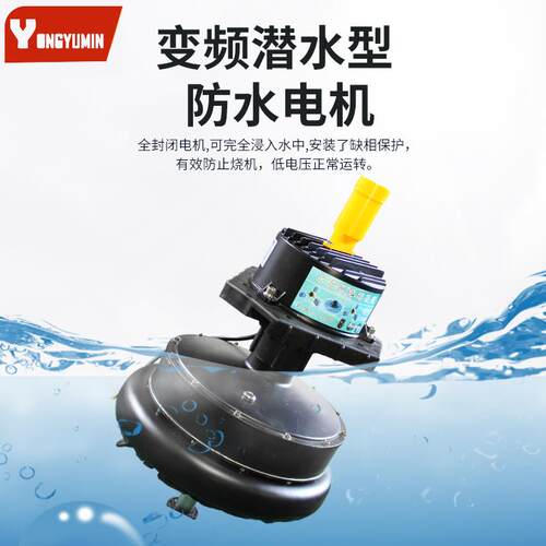 鱼塘增氧机永磁变频叶轮大型养殖浮水泵大功率养殖养鱼专用制氧泵
