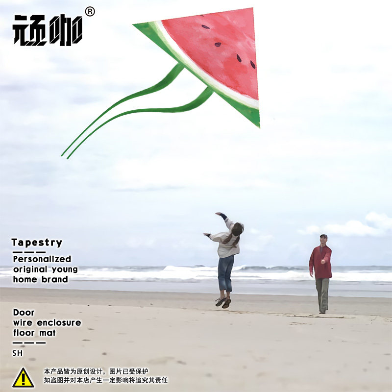 风筝山东潍坊 创意个性夏天清凉西瓜新手简单线轮易飞风筝二次元
