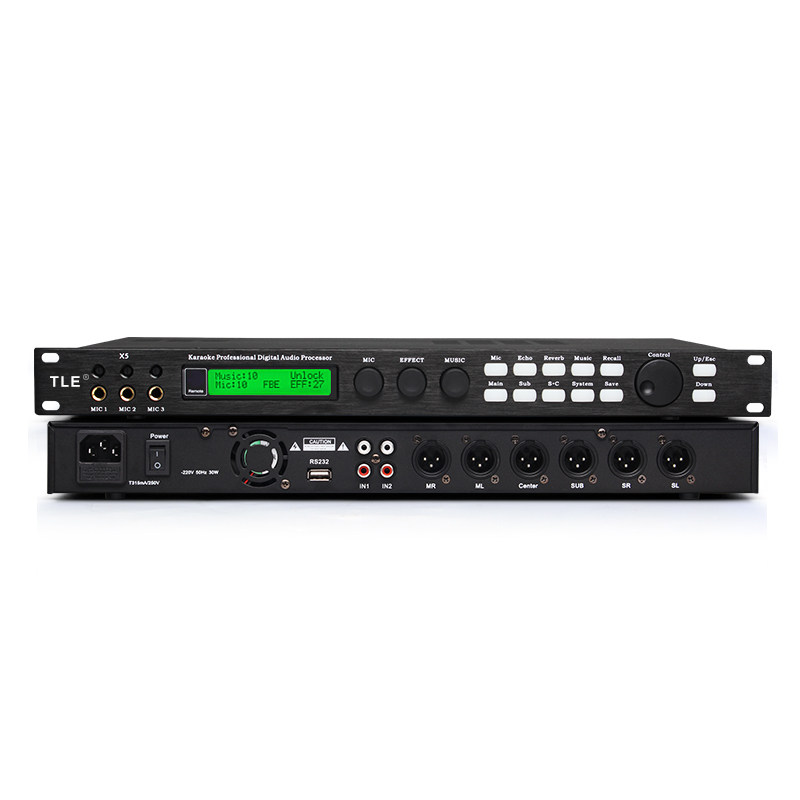前置X5专业KTV前级卡拉OK混响防啸叫效果器 DSP音频处理器抑制器