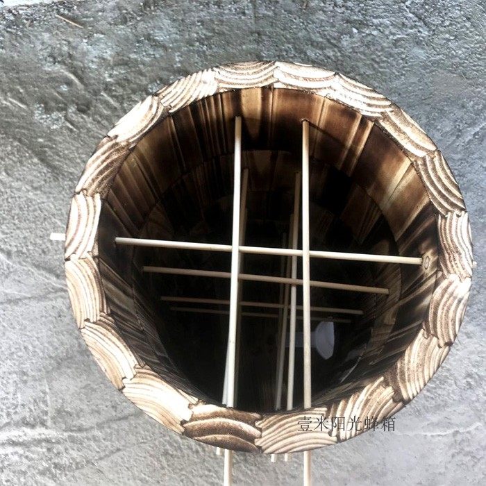 中锋圆桶格子箱杉木蜂桶养蜂工具土养诱蜂招蜂蜂具碳化加厚蜜蜂箱