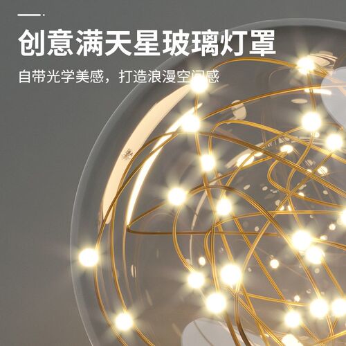 客厅主灯2024新款现代简约大气高端轻奢创意极简网红艺术星球吊灯