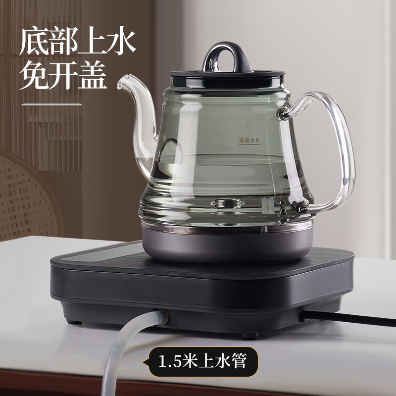 纯钛电热烧水壶底部上水全自动泡茶专用单炉高档家用煮茶控温一体
