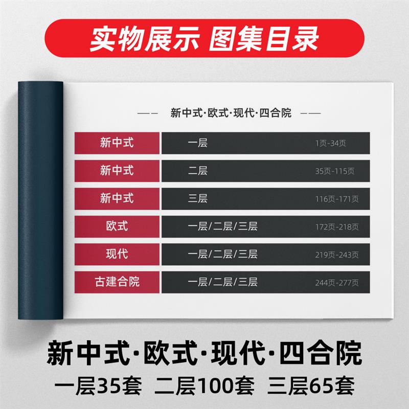 别墅设计图纸图册农村自建房200套自建别墅图集2025年图册一本