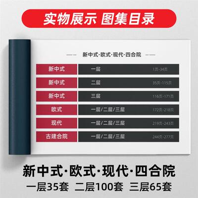 别墅设计图纸图册农村自建房200套自建别墅图集2025年图册一本