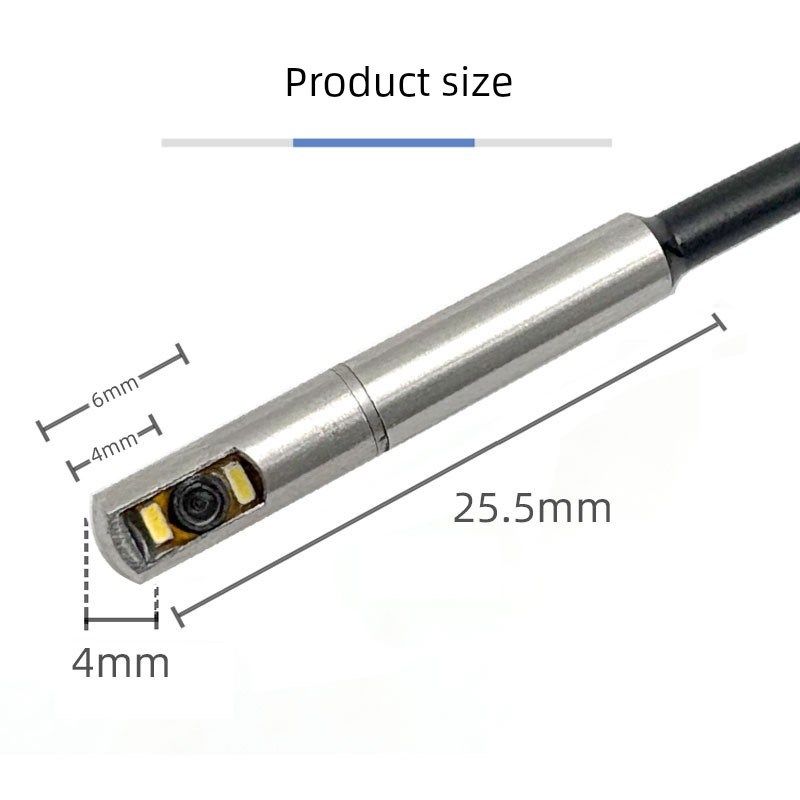 4mm侧视高清内视镜摄像头工业管道汽车维修检测监视器USB安卓手机