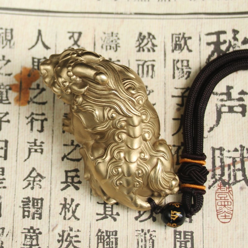 纯黄铜元宝貔貅办公室手把件招财进宝摆件男士随身把玩送老公礼物