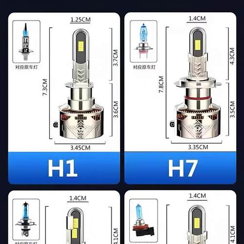 摩托车LED大灯H4透镜LED车灯大灯透镜改装灯三色爆闪app控制汽车
