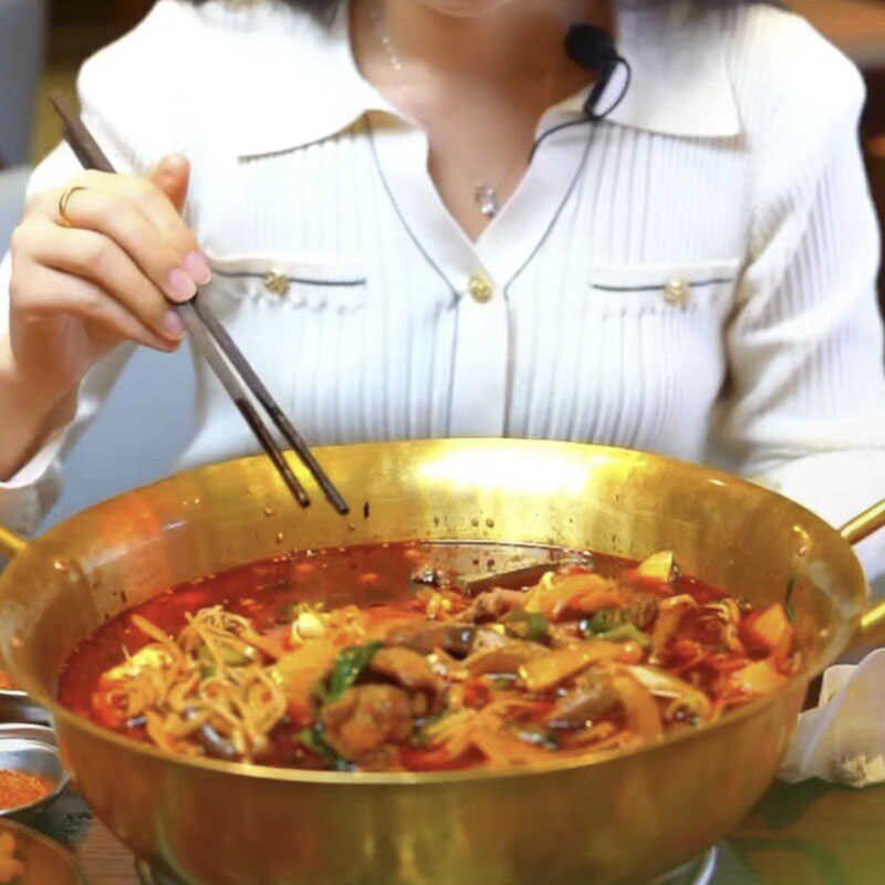 黄铜火锅 冒菜锅 蒸焖煮煎炸炖锅 真材实料纯黄铜 火烧锻打手工