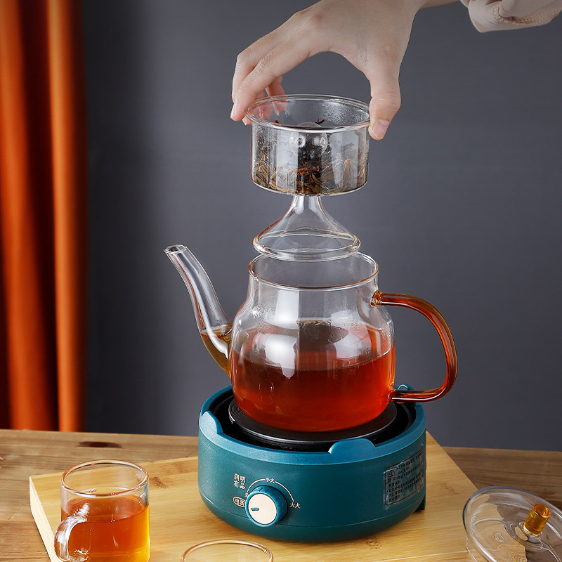 防滑电热炉茶具套装普洱茶泡茶器煮茶炉小型家用煮茶炉高硼硅玻璃