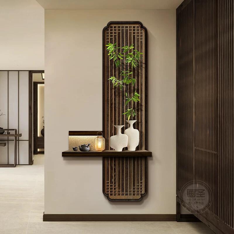 宋代风格玄关装饰画 中式复古走廊挂画 植物花卉主题墙壁画 无框U