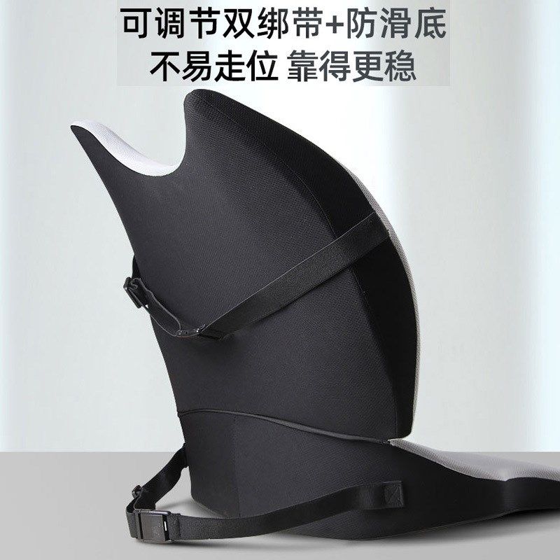 汽车坐垫腰靠一体护腰靠背垫主驾驶加厚座椅增高软垫子四季通用女