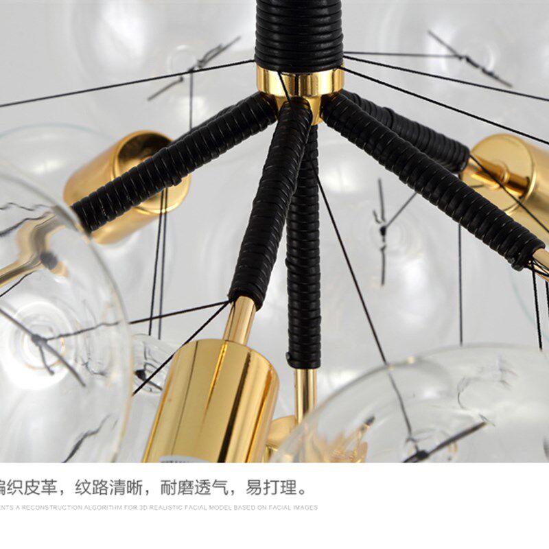 北欧浪漫卧室泡泡灯温馨创意设计师个性客厅网红法式餐厅玻璃吊灯