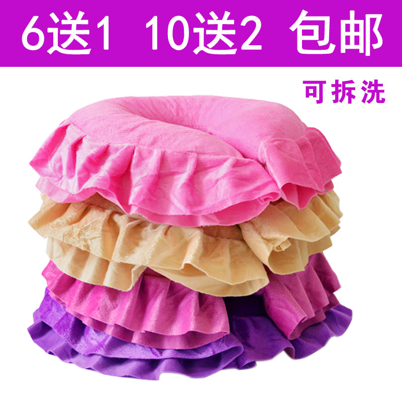 美容院趴枕头枕按摩推拿圆U型布趴枕可拆洗颈椎枕脸垫床头枕包邮