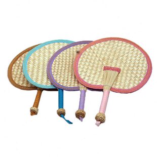 手工麦秆扇子花边编织夏季 家用乘凉麦秸秆扇 儿童宝宝蒲叶扇老式