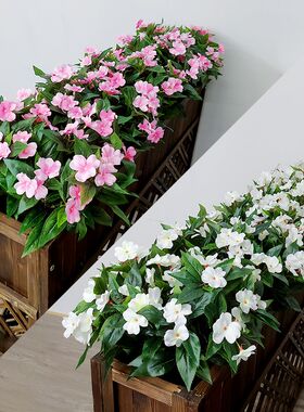户外栅栏花新款花架假花草摆件塑料绢花装饰花室外绿化庭院束隔断