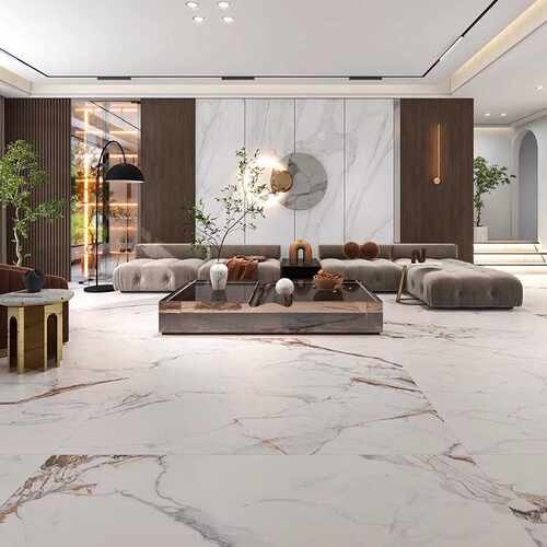 卡拉拉金柔光鱼肚金大理石瓷砖600x1200客厅地砖厨房卫生间墙砖