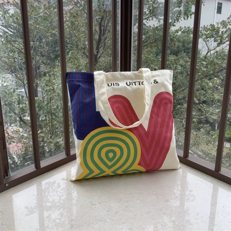 赠品展览帆布包帆布袋 深圳展览白色大容量时尚简约环保袋托特包