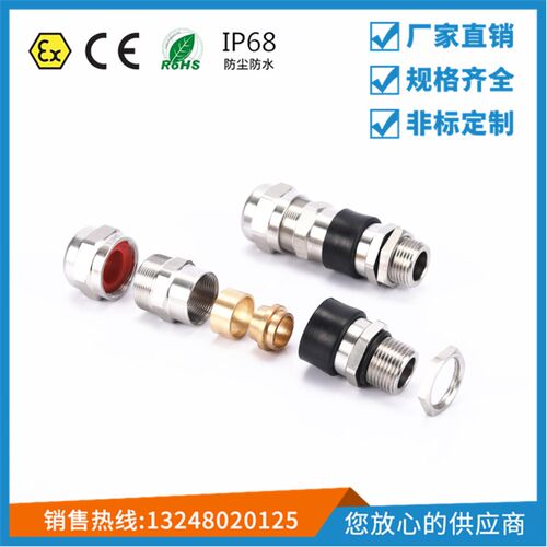 护套双密封铠装格兰头M20防爆电缆接头cable gland不锈钢电缆压盖