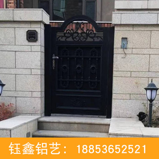 铝艺庭院门小门双门铝艺大门花园入户门豪华别墅门铝合金院子门