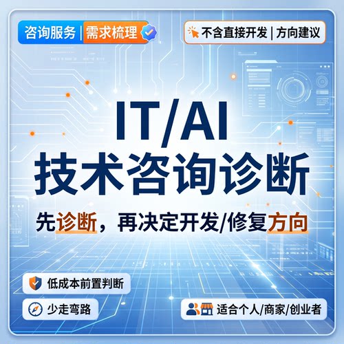 IT/AI技术咨询诊断与需求梳理
