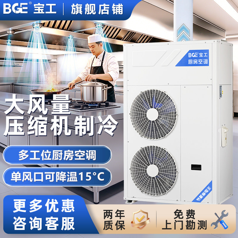 BGE宝工商用厨房空调饭店专用岗位后厨大功率餐厅冷气机冷风扇