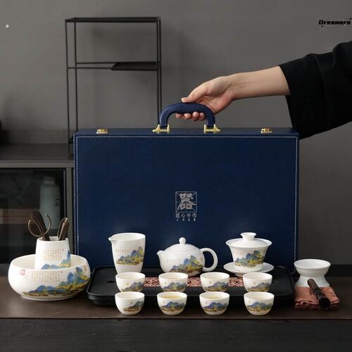 德化白瓷茶具套组家用客厅办公室中式高端轻奢功夫茶具整套羊厂家