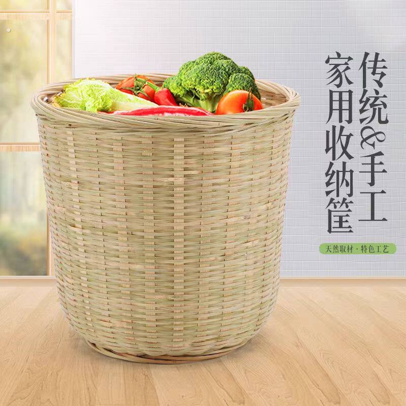 竹竹篓手编 厨房竹篮家用竹编竹制品鸡蛋筐直桶收蜂笼竹编收纳筐