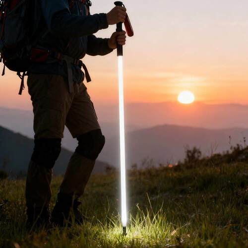 发光登山杖专业夜爬装备手杖超轻照明徒步出行便捷登山户外可