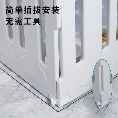 QTA狗笼子自由组装室内宠物围栏狗栅栏狗窝中小型犬狗围栏狗护栏