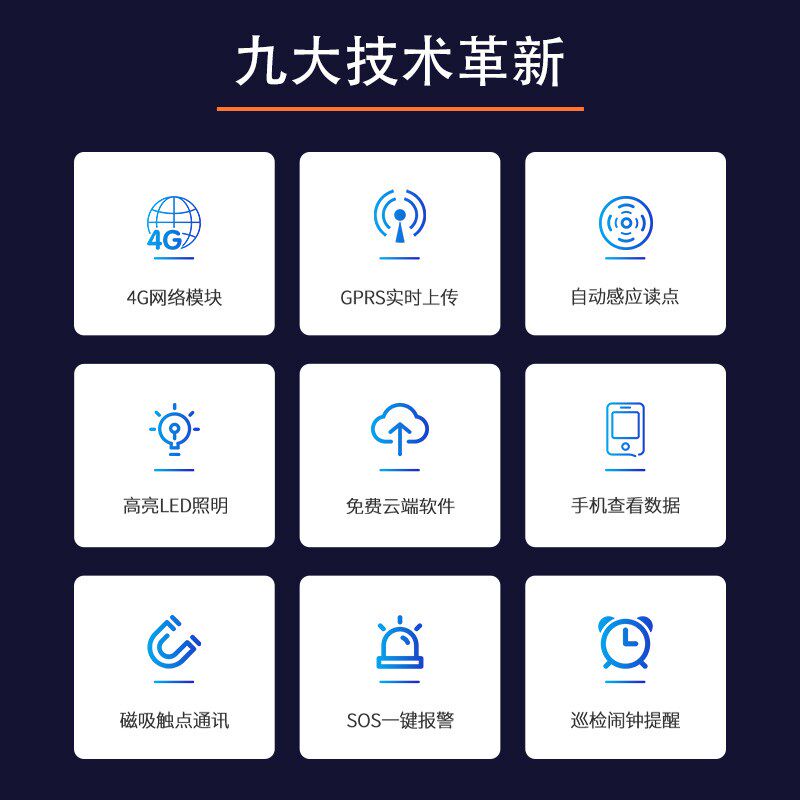 4G实时上传巡检器保安巡逻打卡签到巡更机电子巡更棒安保巡查系统