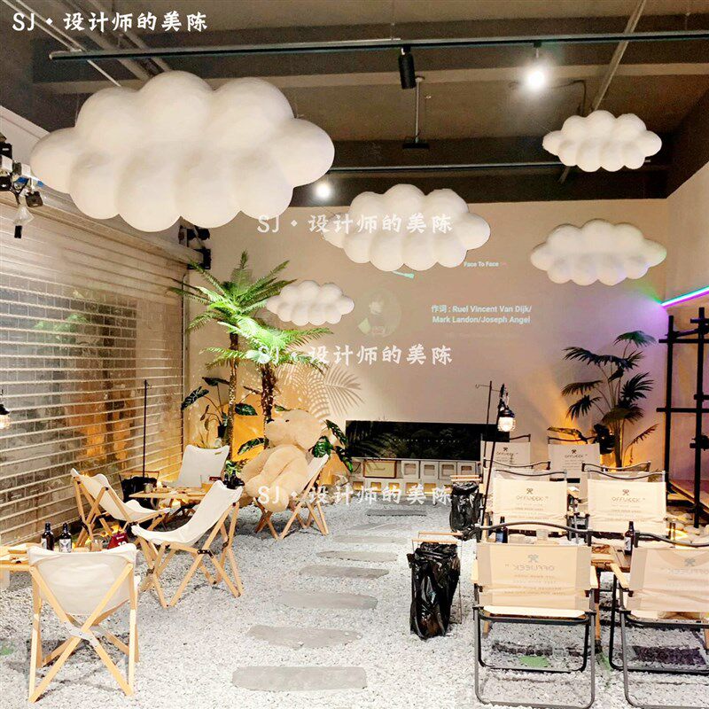 泡沫立体仿真云朵美陈道具装饰店铺橱窗商城中庭4S店展厅吊饰