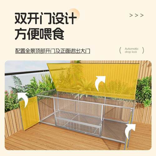 狗笼子大型犬中型犬狗笼带厕所家用室内外金毛拉布拉多笼宠物用品
