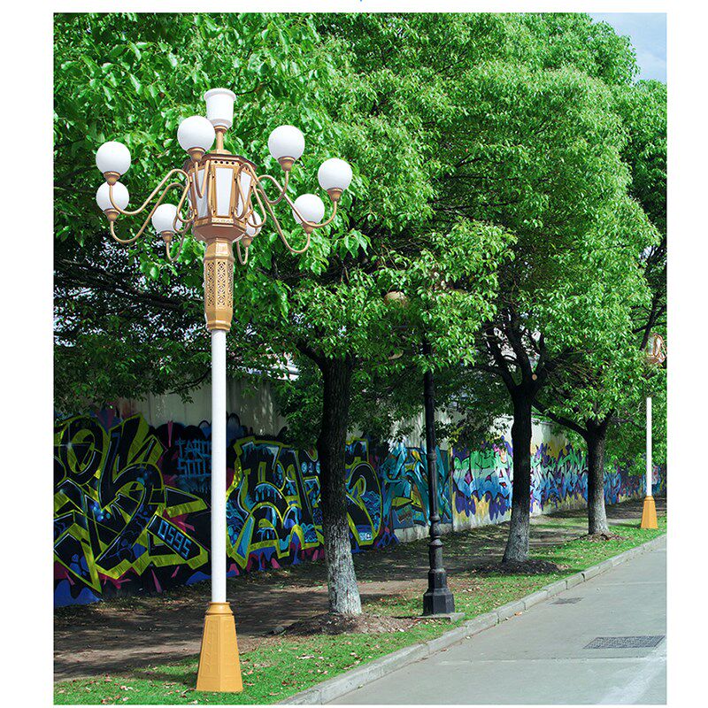 中华灯高杆灯户外道路灯小区灯九头LED广场灯景观庭院灯玉兰灯