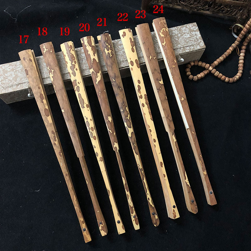 包邮95寸18方梅妃竹扇骨二号湘妃竹文玩玉竹芯苏工面宣纸礼品折扇
