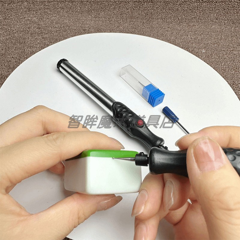 新款魔术道具做记号抛光段色电动记号笔金刚砂磨头雕刻工具魔术笔