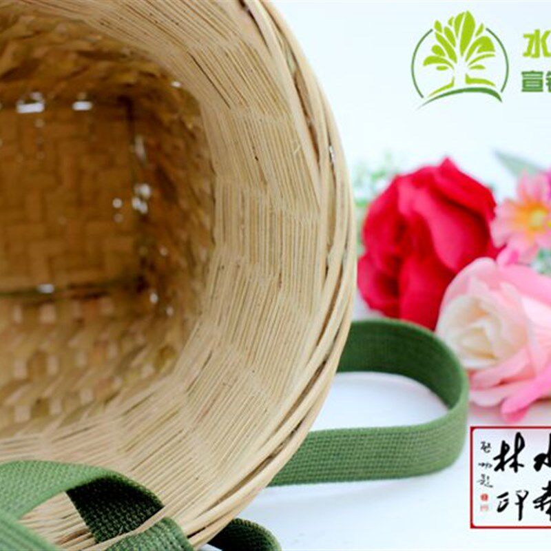 纯手工编织竹编背篼儿童背篓背框收纳筐舞蹈道具小背篼
