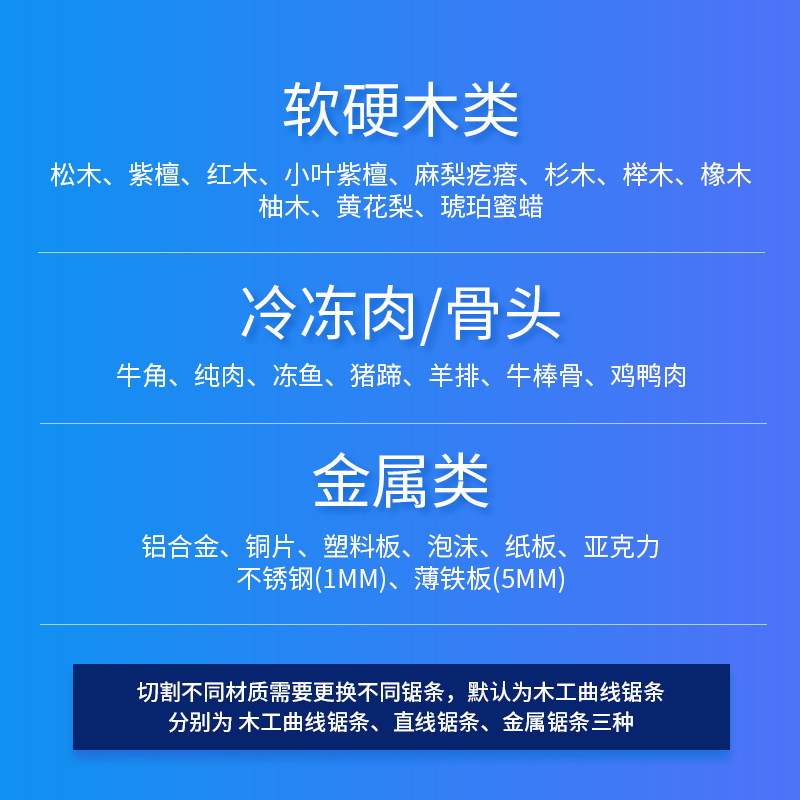 带锯机小型曲线切割机电动线锯木工工具家用9寸微型多功能开料机
