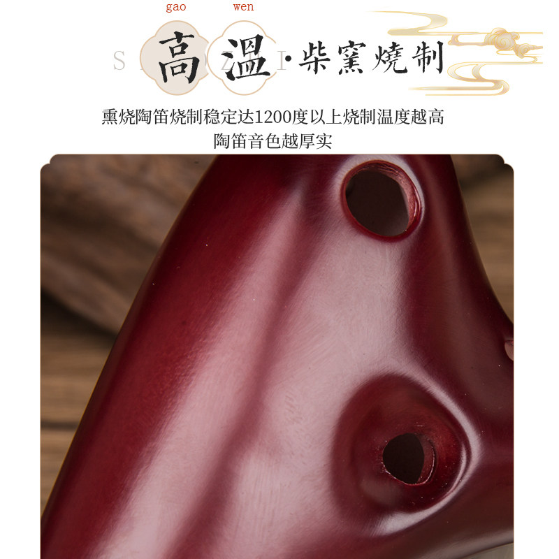 陶笛12孔AC陶笛初学中音c调十二孔AC专业陶埙树脂小学生儿童6乐器