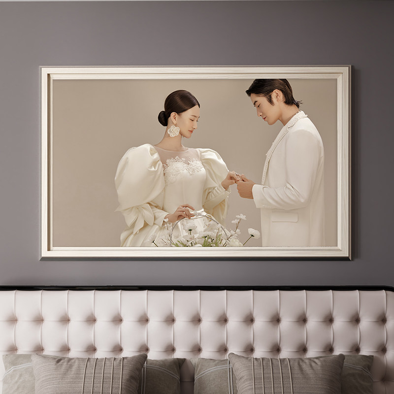 婚纱照相框挂墙床头结婚照放大挂画制作照片打印加洗全家福宝宝照
