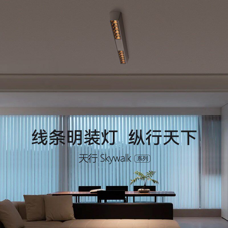 长条形衣帽间明装射灯客厅无主灯斗胆灯餐厅led防眩主卧吸顶灯