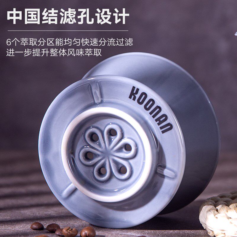蛋糕滤杯陶瓷手冲咖啡平底滤杯家用滴漏式碗型器具咖啡分享壶套装
