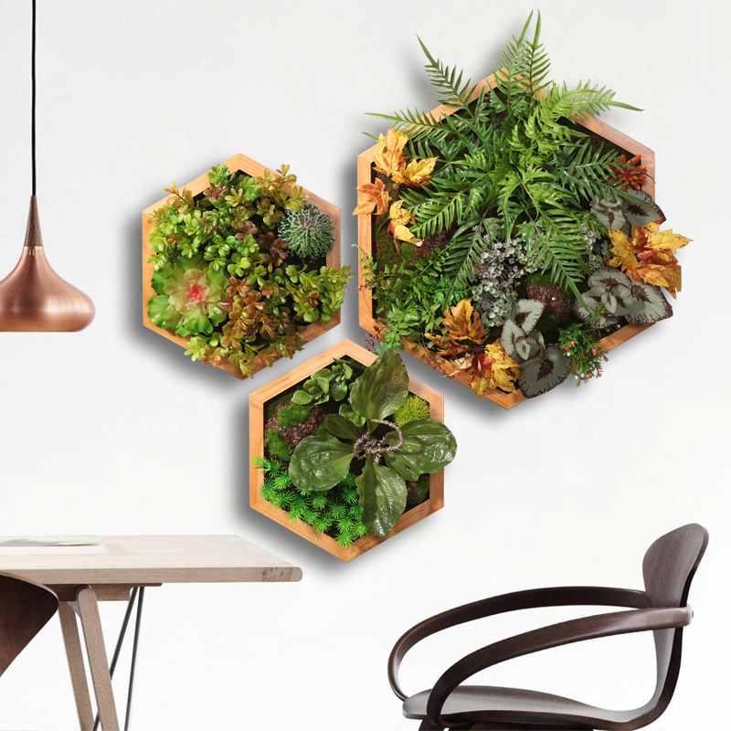 仿真多肉植物装饰画北欧家居绿植画墙饰客厅餐厅创意背景墙立体画