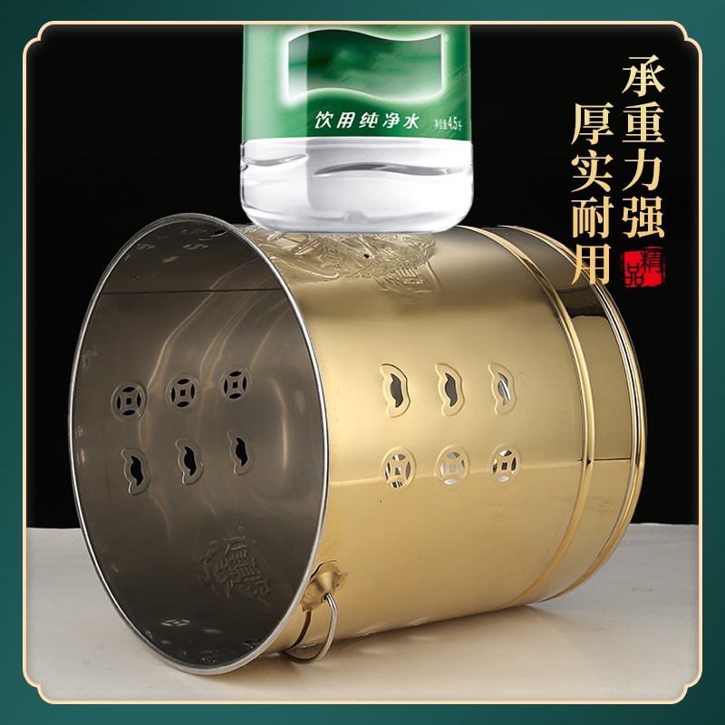 不锈钢烧纸桶烧经桶家用锡箔元宝铁桶化宝桶聚宝盆焚烧炉烧金桶