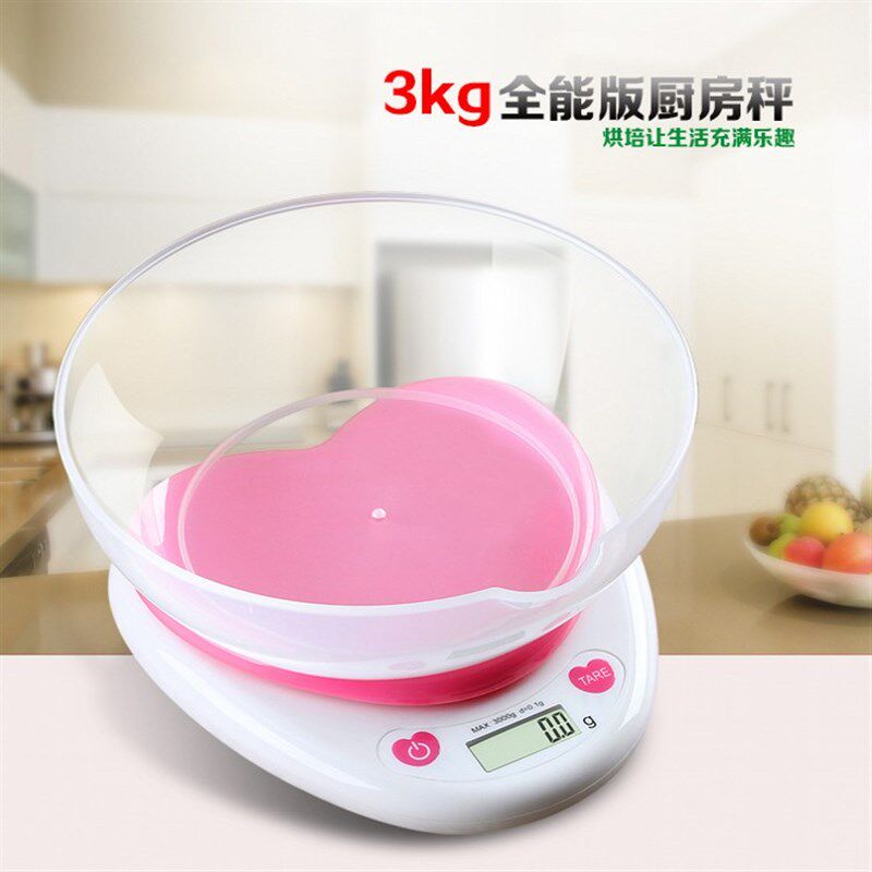 精准 心型料理秤 料理秤 烘焙秤 电子秤 厨房称 3KG0.1包邮