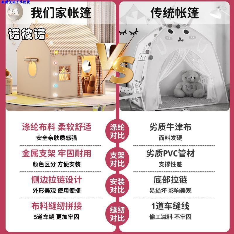 韩国INS儿童帐篷室内格子游戏屋小房子宝宝城堡加厚充气帐篷小型