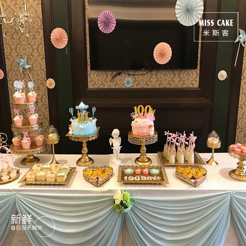 欧式蛋糕架子多层托盘甜品台盘子摆件展示架冷餐茶歇下午茶点心架