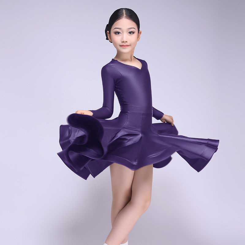 拉丁舞服女童夏季新款2023少儿高级感国标显瘦专业赛服比赛规定女